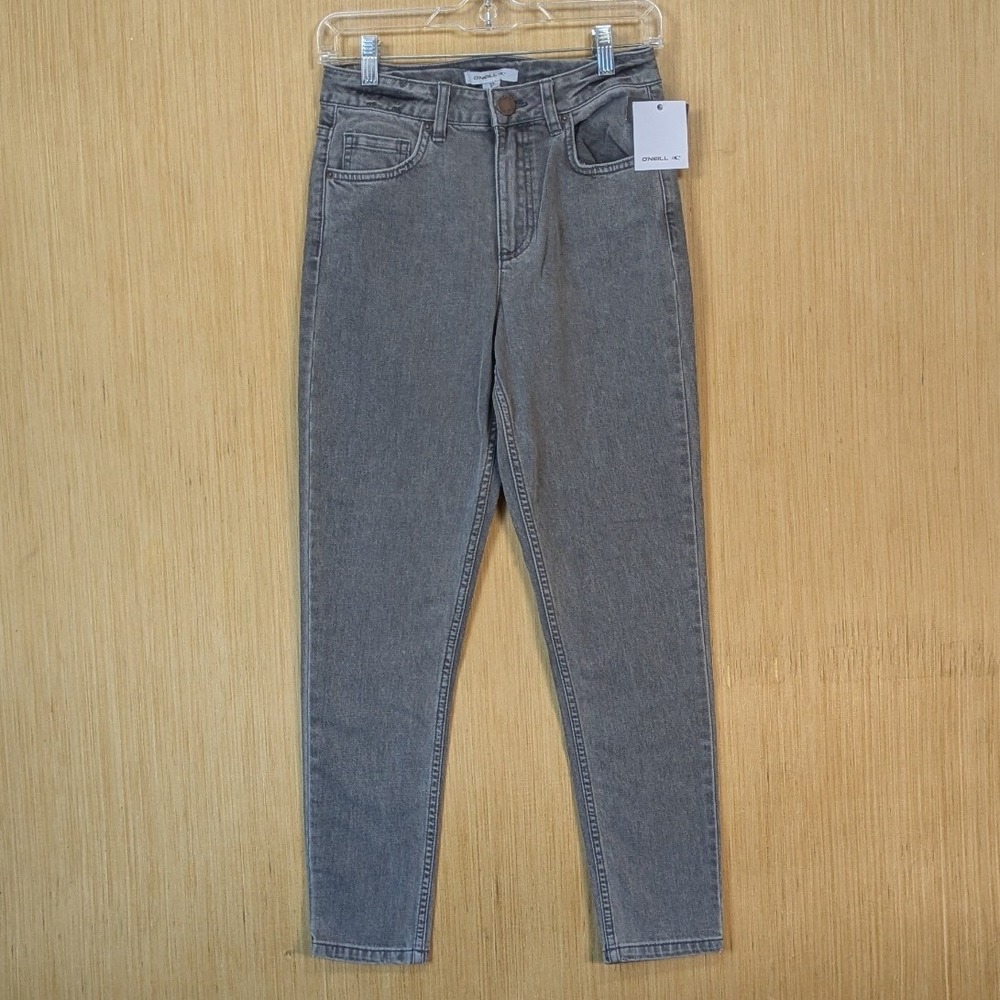 O'Neill Denim Skinny Jeans Junior's 27 Gray Wash High Rise Casual Stretch NWT